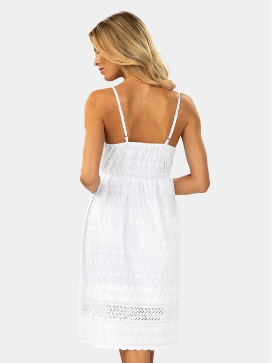 Feba Feba Sukienka letnia F237 Biały Regular Fit