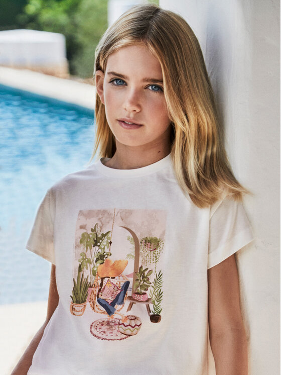 Mayoral Mayoral Тишърт 6008 Бял Regular Fit
