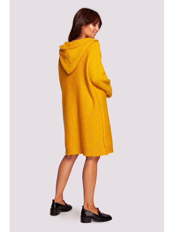 BeWear BeWear Sweter BK089 Żółty Comfortable Fit
