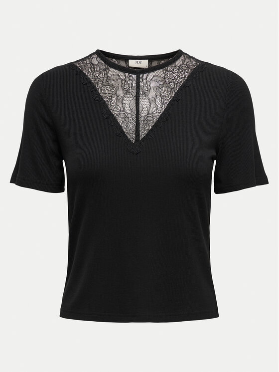 JDY JDY Футболка Roxy 15341671 Чорний Slim Fit