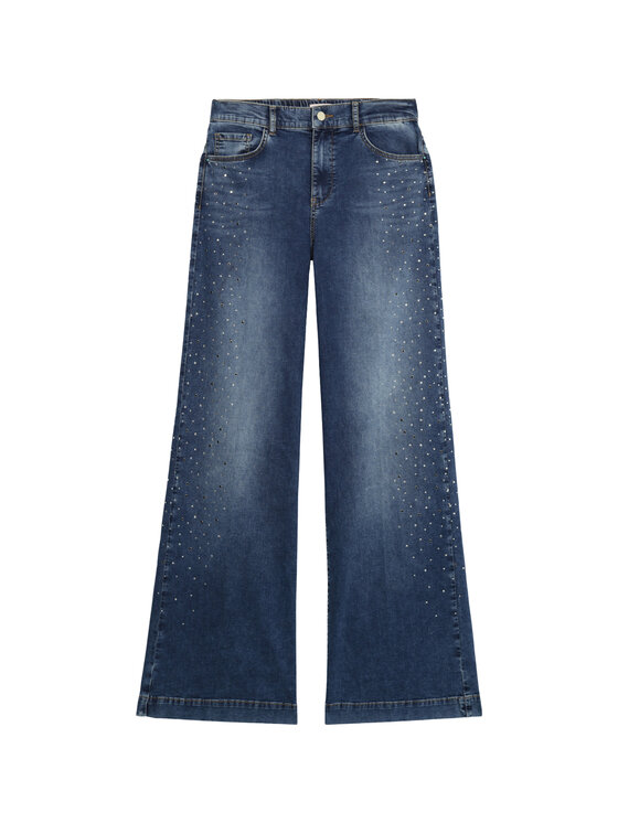 Oltre Oltre Jeansy P446R008845N024 Niebieski Flare Fit