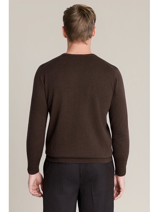 Lancerto Lancerto Sweter Zachary SW073226000042 Brązowy Regular Fit
