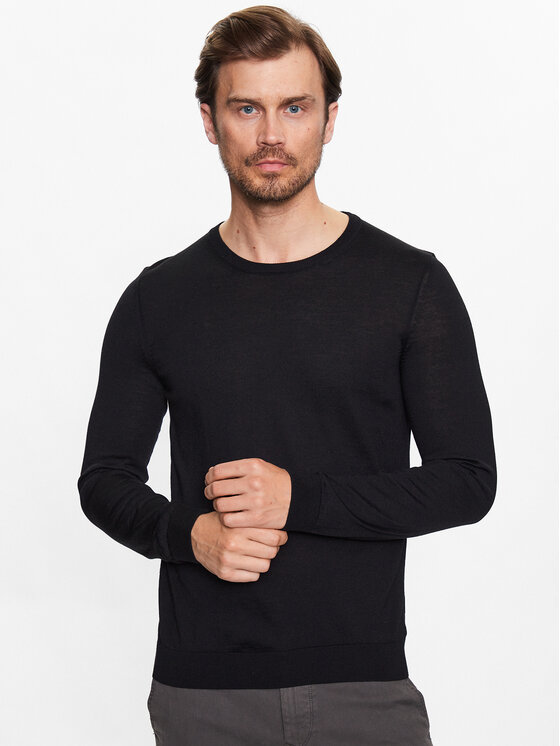 BOSS Boss Džemper 50468239 Crna Slim Fit