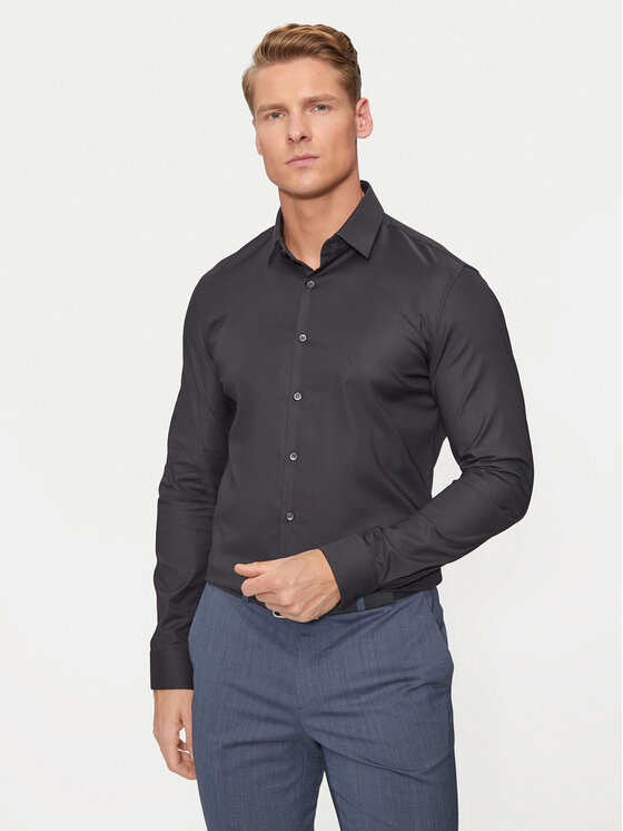 Férfi Ing Calvin Klein, Méret: 44, Fekete, K10K113182