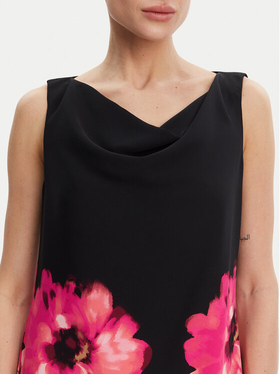 DKNY DKNY Koktel haljina DD4KH09C Crna Regular Fit