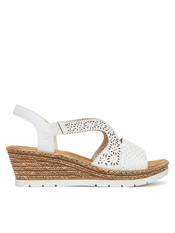 Rieker Sandali 61916-80 Bianco, taglia : 40