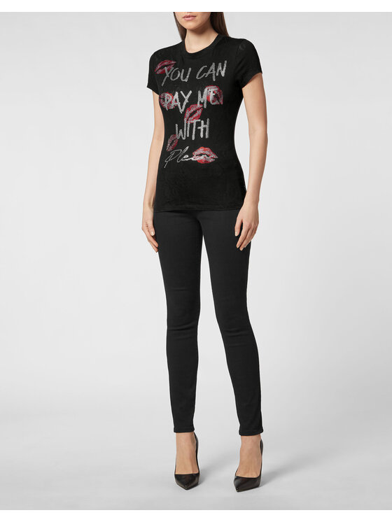 PHILIPP PLEIN PHILIPP PLEIN T-shirt 1487 Nero Regular Fit