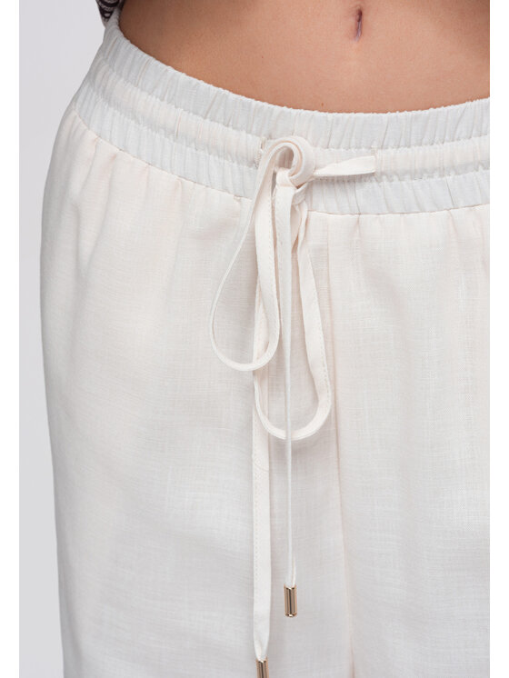 Ombre Ombre Spodnie materiałowe OW-PA-E0016 Beżowy Relaxed Fit