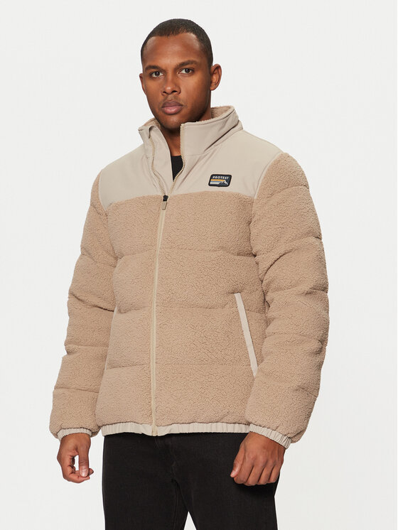 Protest Vatovaná bunda Asura Teddy 6728044 Béžová Regular Fit