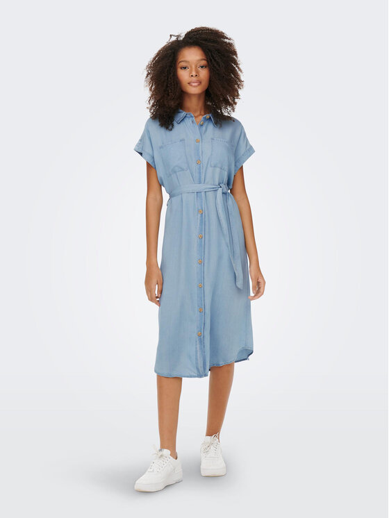 ONLY ONLY Džínsové šaty 15250429 Modrá Loose Fit