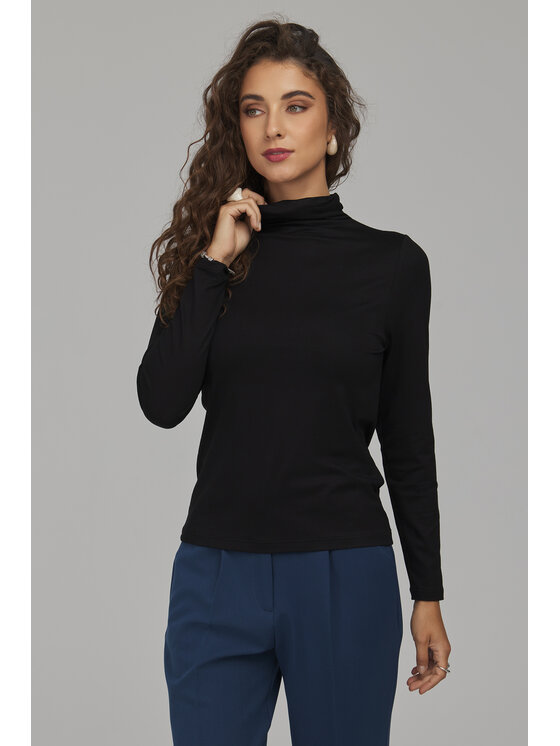 NIFE NIFE Bluzka B235 Czarny Slim Fit