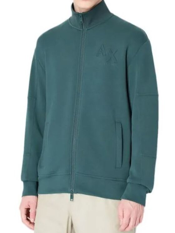 Armani Exchange Armani Exchange Mikina 3RZMHF ZJZDZ 1882 Zelená Classic Fit
