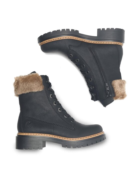 Rieker Rieker Schnürschuhe 72630-00 Schwarz