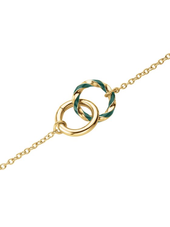Rosefield Rosefield Naszyjnik Emerald Duo Necklace Złoty