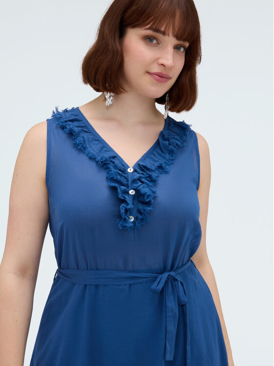 Fiorella Rubino Fiorella Rubino Sukienka codzienna 7089L001286N034 Niebieski A-Line Fit