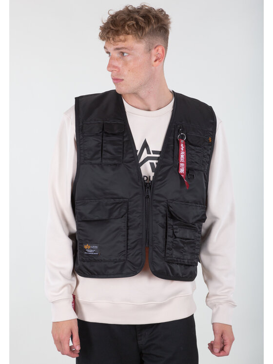 Alpha Industries Alpha Industries Kamizelka Utility Vest Czarny Regular Fit