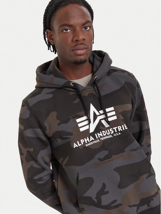 Alpha Industries Alpha Industries Bluza Basic 178312C Zielony Regular Fit