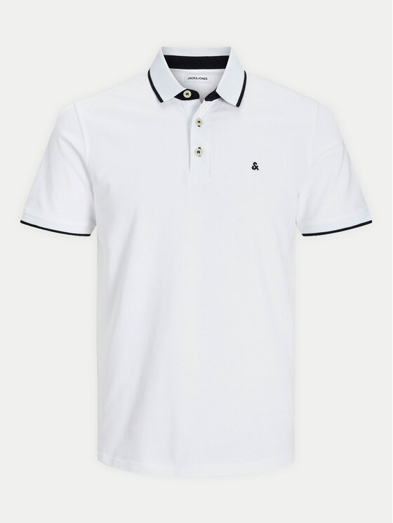 Jack & Jones Jack & Jones Tricou polo Paulos 12136668 Alb Slim Fit