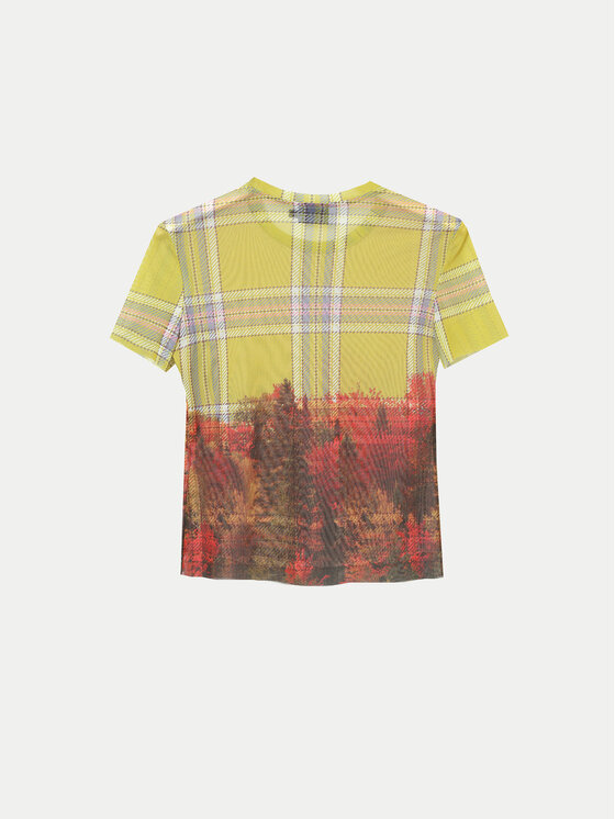 Desigual Desigual Marškinėliai Double 24WWTK27 Spalvota Slim Fit