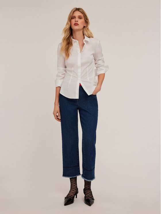 Motivi Motivi Camicia 5326Q200864N011 Bianco Regular Fit