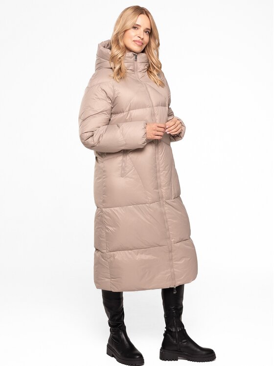 Perso Perso Kurtka damska BLH253527FX Beżowy Regular Fit