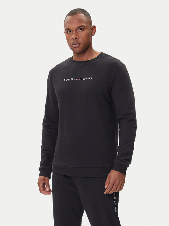 Tommy Hilfiger Tommy Hilfiger Majica dugih rukava UM0UM03666 Crna Regular Fit