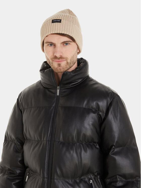Calvin Klein Calvin Klein Müts Classic Cotton Rib Beanie K50K510982 Beež