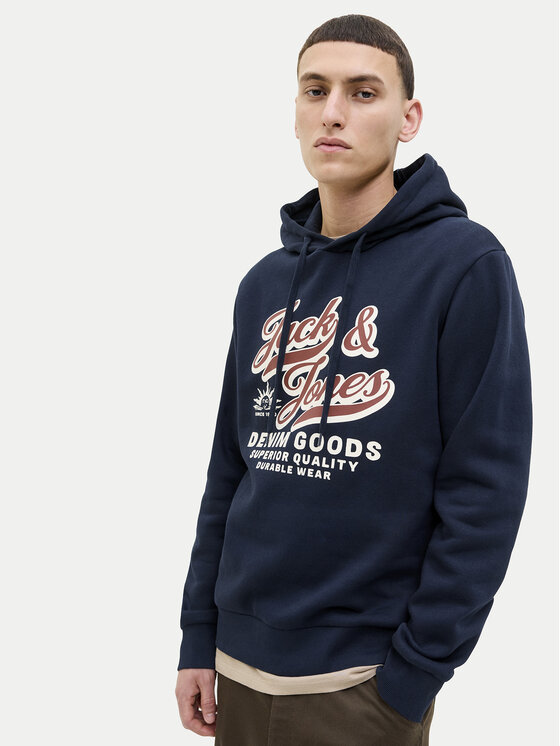 Jack & Jones Jack & Jones Mikina Logo 12279649 Tmavomodrá Regular Fit