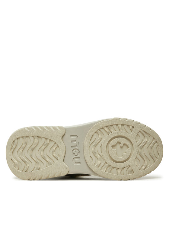 Mou Mou Śniegowce Eskimo Jogger Glitter Logo FW421001A Brązowy