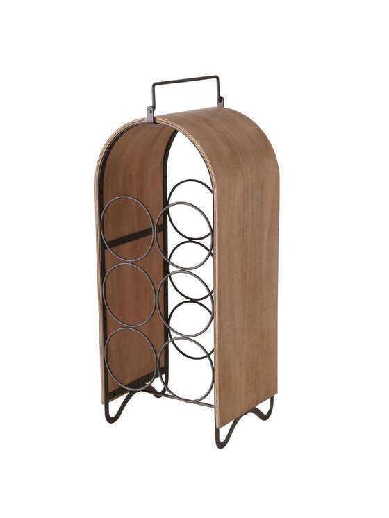 MIAhome MIAhome Przybory barmańskie Stojak na butelki 50x18x21 cm RESTER Brązowy