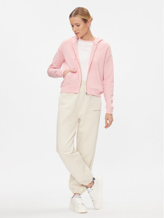 Tommy Jeans Tommy Jeans Bluza Signature DW0DW17338 Różowy Regular Fit