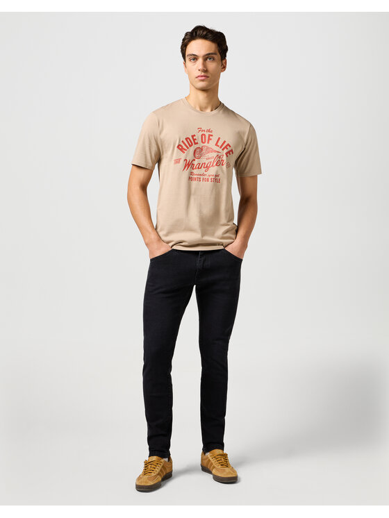 Wrangler Wrangler T-Shirt AMERICANA TEE 112362788 Beżowy Regular Fit