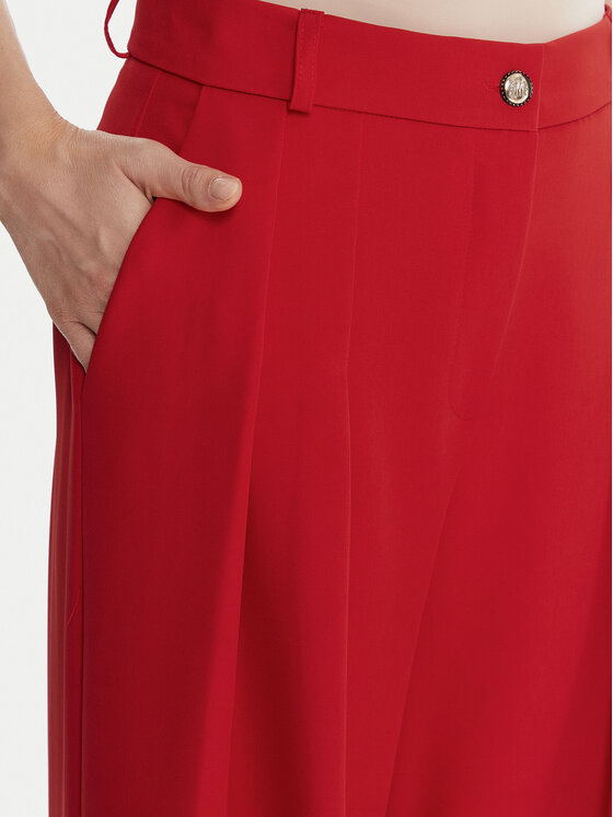 Maryley Maryley Παντελόνι υφασμάτινο 25IB579/43MA Κόκκινο Regular Fit