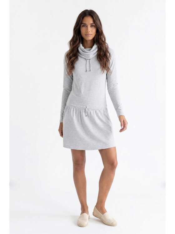 FIGL FIGL Sukienka codzienna M1378 Szary Straight Fit