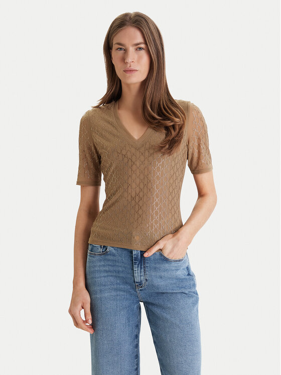 Marciano Guess Marciano Guess Tricou 5RGP22 6311A Bej Regular Fit