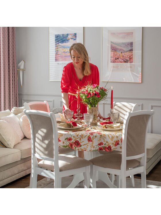 Roseberry Home Roseberry Home Obrus Poppy Czerwony