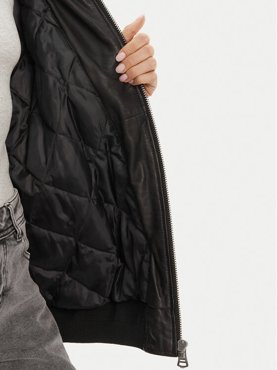 Serge Pariente Serge Pariente Odinė striukė Oversize Girl Juoda Oversize