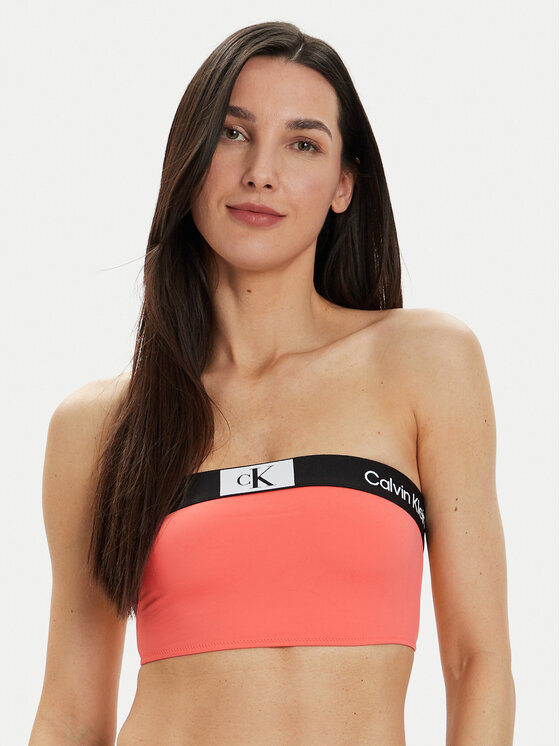 Calvin Klein Swimwear Bikini augšdaļa KW0KW02355 Koraļļu