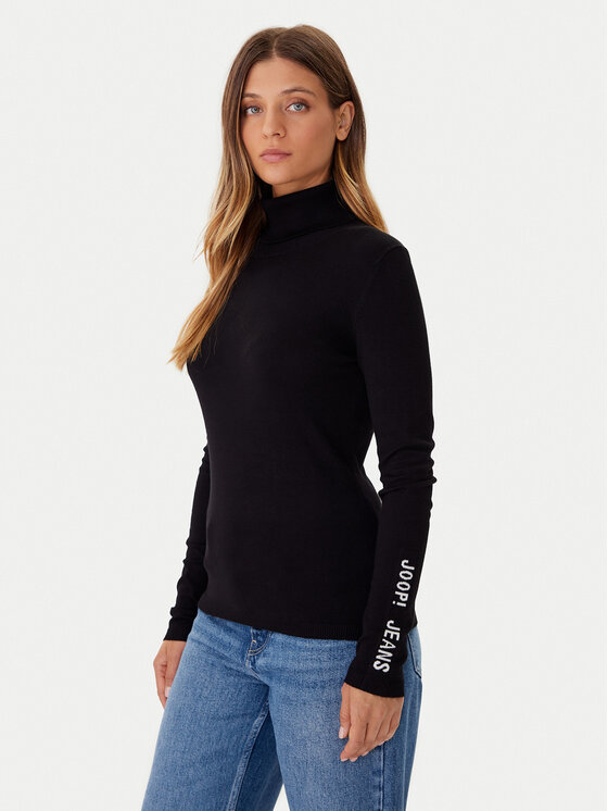 JOOP! Jeans JOOP! Jeans Bluză cu gât Kaisha 30049305 Negru Slim Fit