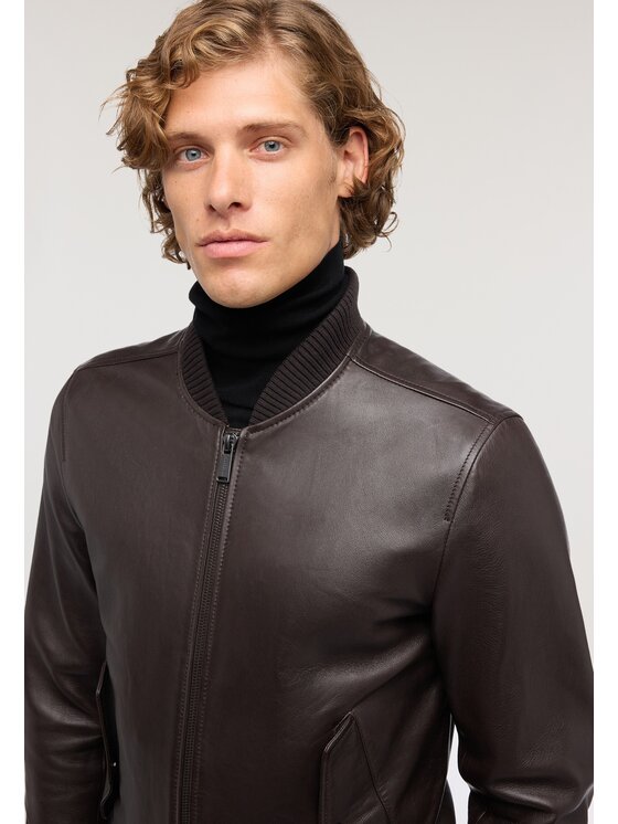 Trussardi Trussardi Kurtka skórzana R302M000053N053 Brązowy Regular Fit