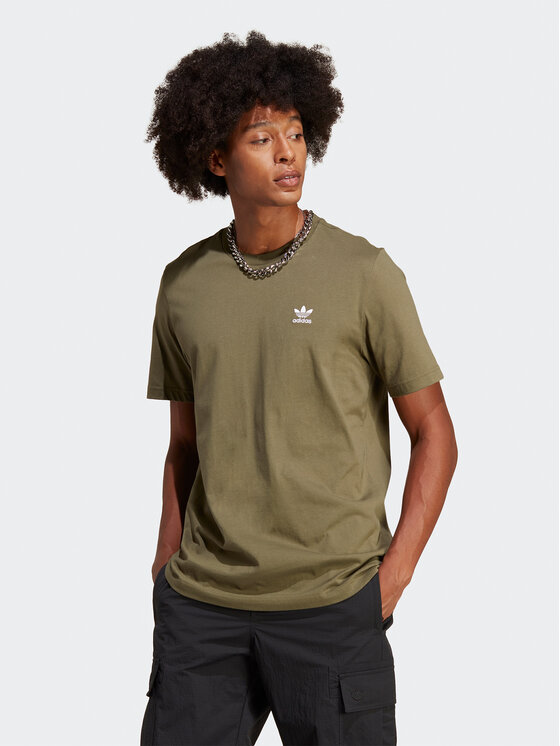adidas Тишърт Trefoil Essentials IB1409 Зелен Regular Fit | Modivo.bg