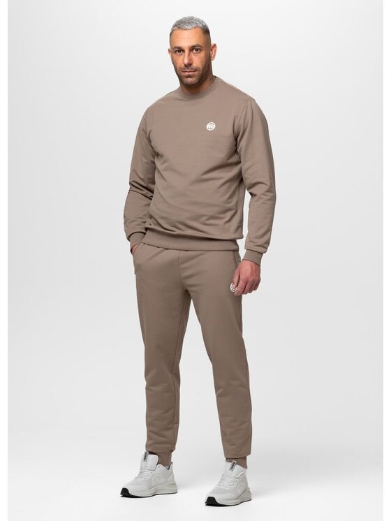 PITBULL PITBULL Bluza SMALL LOGO NUGGET Brązowy Regular Fit
