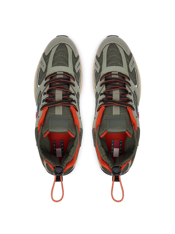Tommy Jeans Tommy Jeans Sneakersy Tjm Runner Mix Material EM0EM01620 Kaki