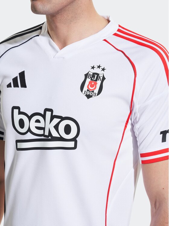 adidas adidas Koszulka techniczna Beşiktaş JK 25/26 Home Jersey Biały Slim Fit