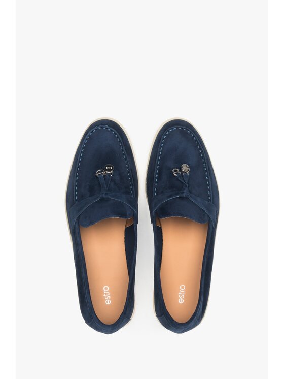 Estro Estro Μοκασίνια ER00115751 Σκούρο μπλε