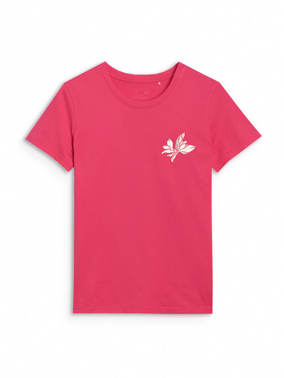4F 4F T-Shirt SS MIDSHOP TEXTILE Różowy Regular Fit
