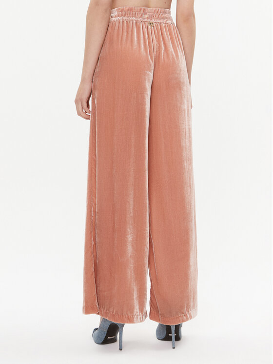 TWINSET TWINSET Hlače iz tkanine 232TT2202 Roza Relaxed Fit