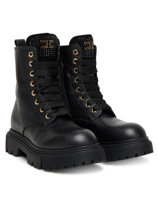 Elisabetta Franchi Elisabetta Franchi Ορειβατικά παπούτσια Lace-Up Bootie F4A5-E0411-1251 D Μαύρο