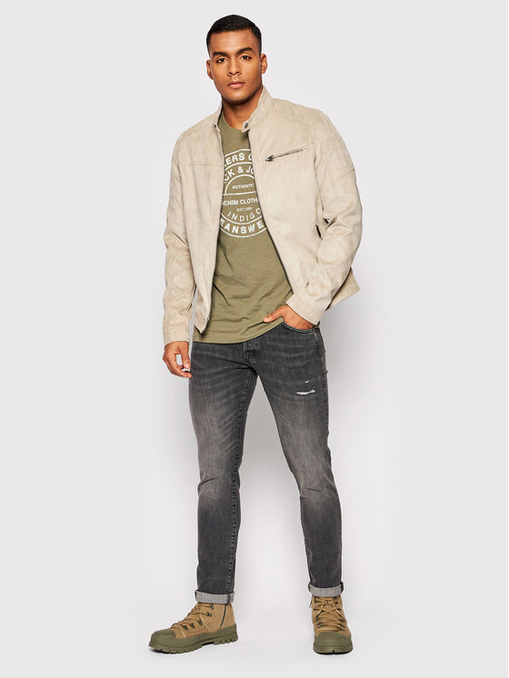 Jack&Jones Jack&Jones Jakna od imitacije kože Rocky 12147218 Bež Regular Fit