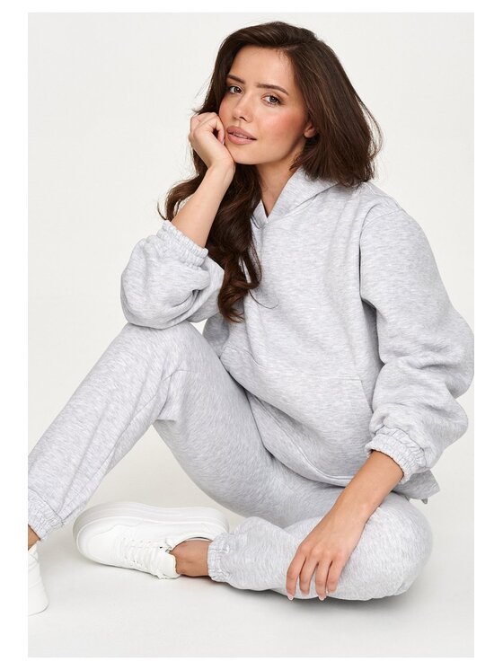 Makadamia Makadamia Dres M948 Szary Loose Fit